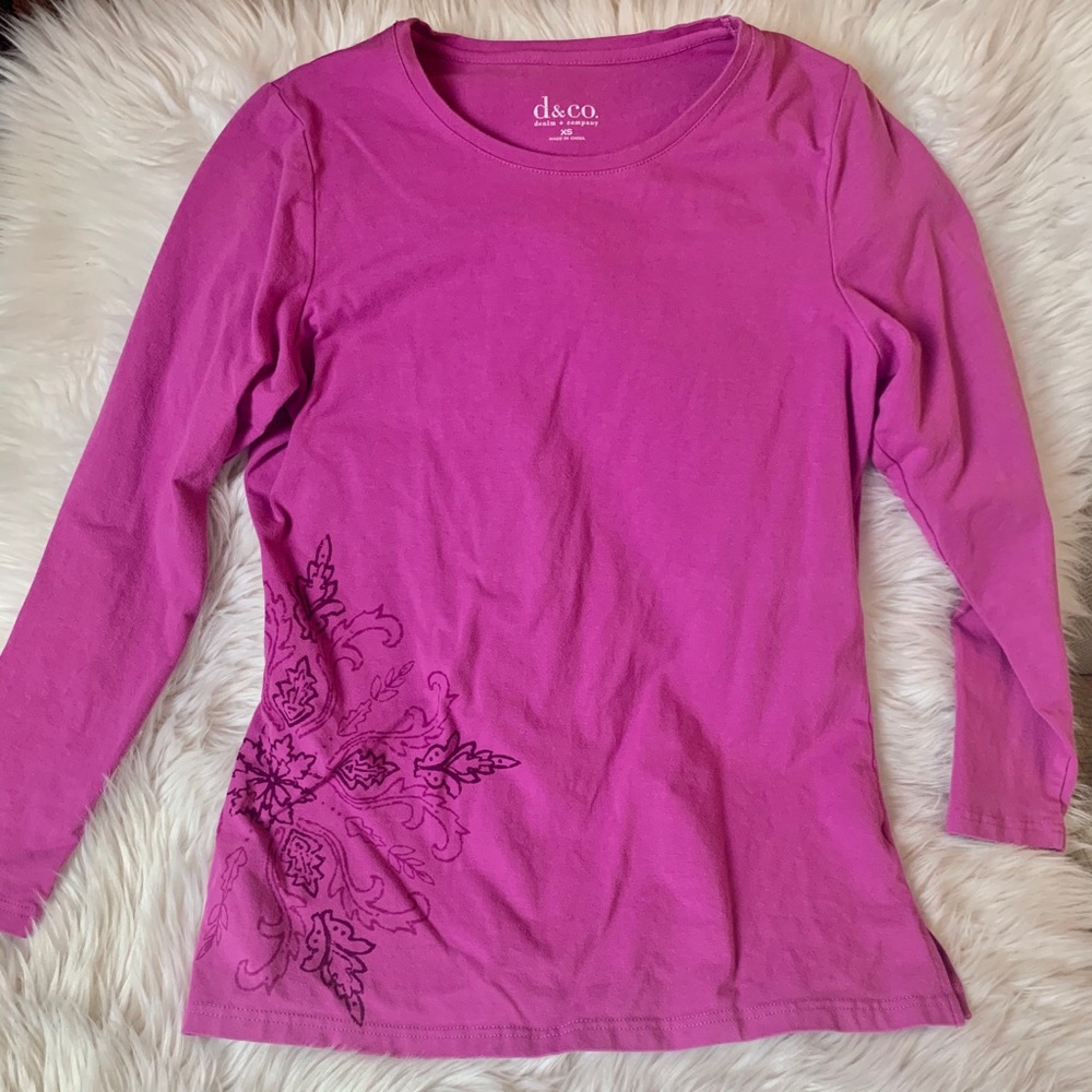 Pink Denim&company top 3/$15